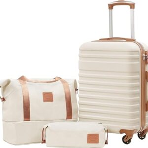 Lightweight 3-Piece COOLIFE Softside Luggage Set