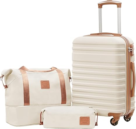 Lightweight 3-Piece COOLIFE Softside Luggage Set