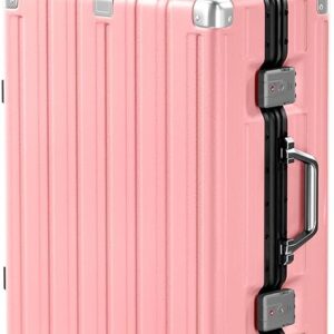 Krute 24-Inch Zipperless Aluminum Frame Spinner Suitcase