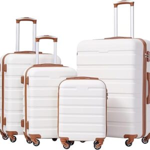 Coolife 4 Piece Lightweight Hardshell Luggage Set