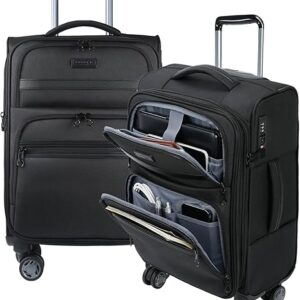 KROSER 20 Inch Expandable Carry On Luggage with USB Port