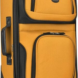 U.S. Traveler Rio Lightweight Orange Carry-On Suitcase