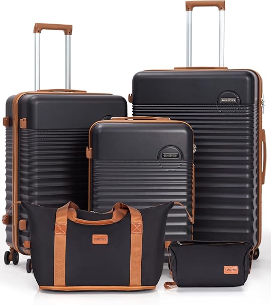 5-Piece Hardshell Luggage Set with Wheels and TSA Lock