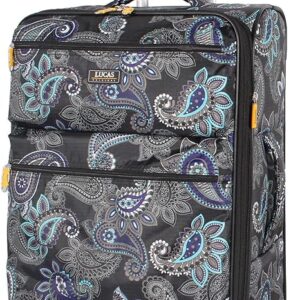 LUCAS Expandable 20 Inch Designer Carry-On Suitcase