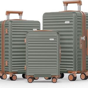 SHOWKOO 3-Piece Hardside Luggage Set with TSA Lock