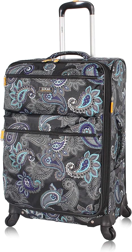LUCAS 28 Inch Expandable Softside Luggage with Spinner Wheels
