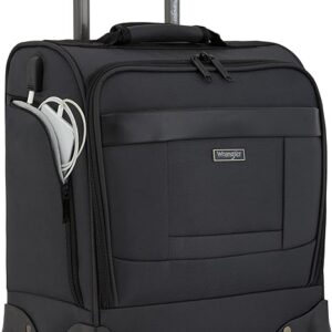 Wrangler 17" Charcoal Underseat Spinner Carry-On Luggage
