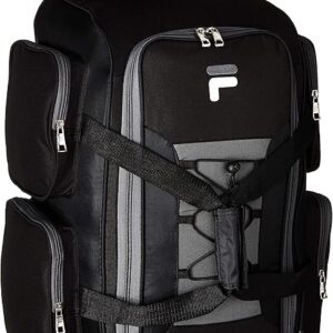 Fila 22" Lightweight Black Rolling Duffel Bag